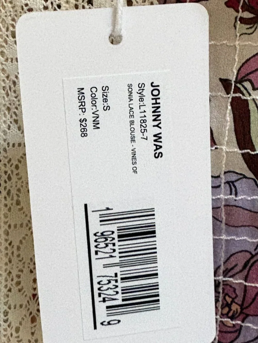 Johnny Was Sonia Lace Blouse, Size S, NWT - Picture 12 of 13